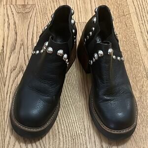 SIBYL‎ VANE ANKLE STUDDED GOTHIC BOOTS SIZE 10